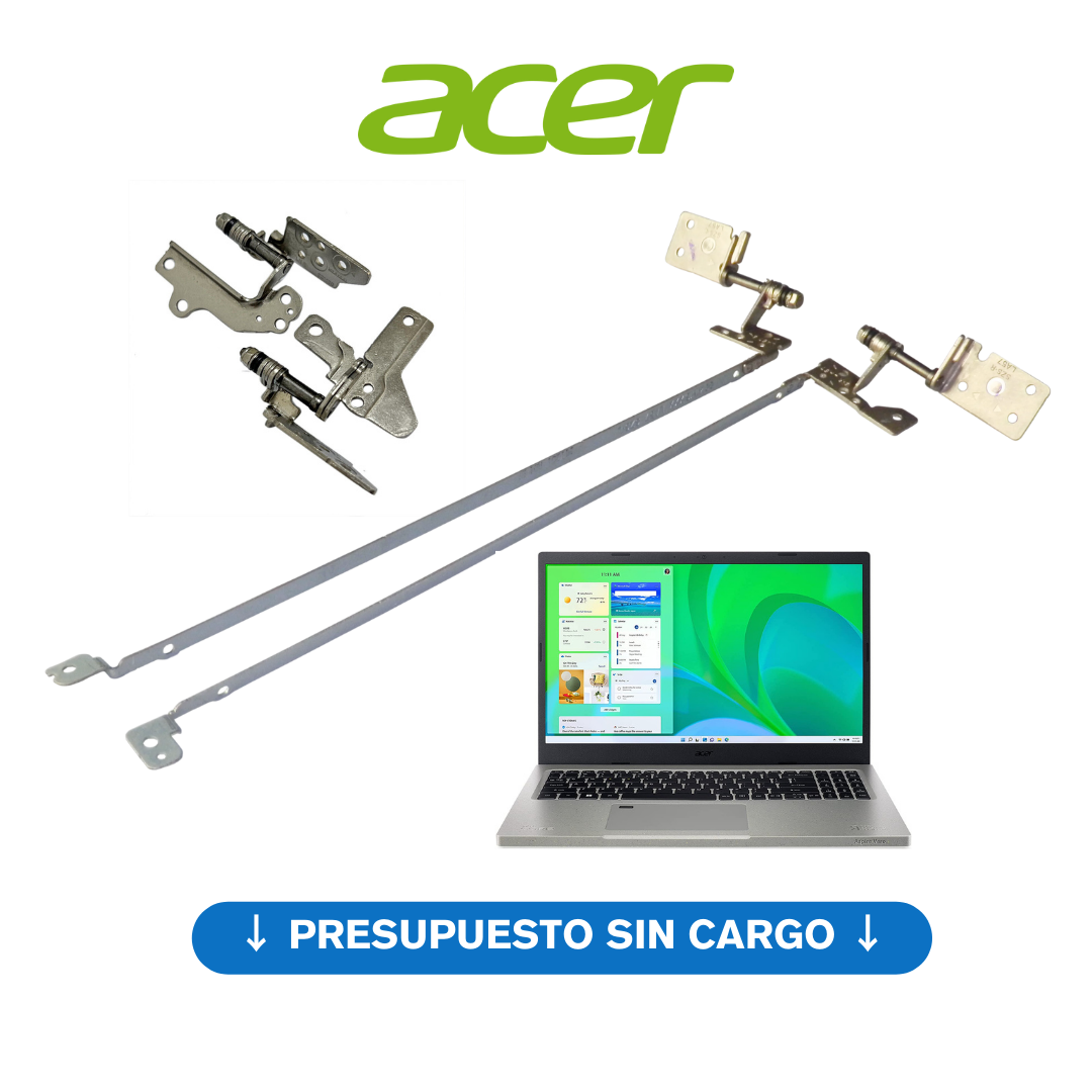 Reparación de bisagras de notebook Acer, arreglo tapa pantalla bisagras Aspire, bisagras Travelmate, Repuestos Originales Acer